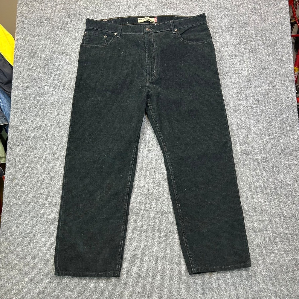 Levi's‎ 559 Relaxed Straight Corduroy Pants Men's Black Work Casual - 42X30
